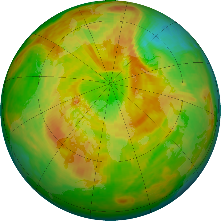 Arctic ozone map for 19 May 2004